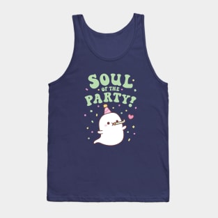 Cute Ghost Soul OF The Party Funny Pun Tank Top